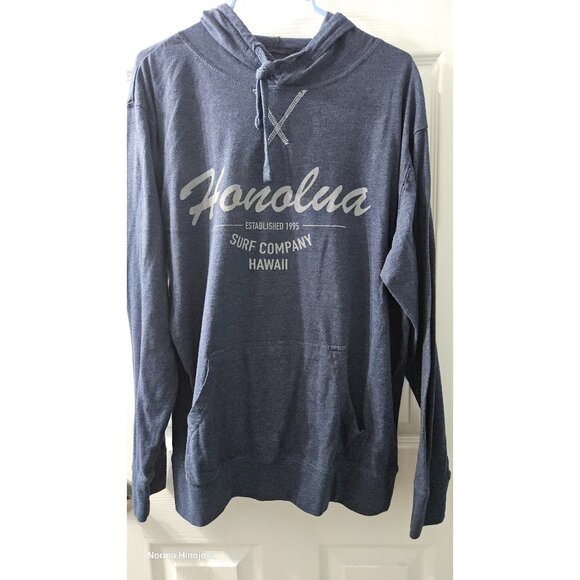 Honolua Surf Company Hoodie Navy Blue Pullover With Kangaroo Pocket & Drawstring - Picture 1 of 7